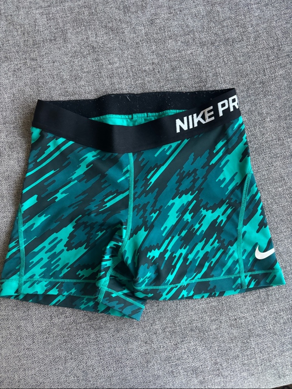 Nike Teal & Black Performance Compression Shorts